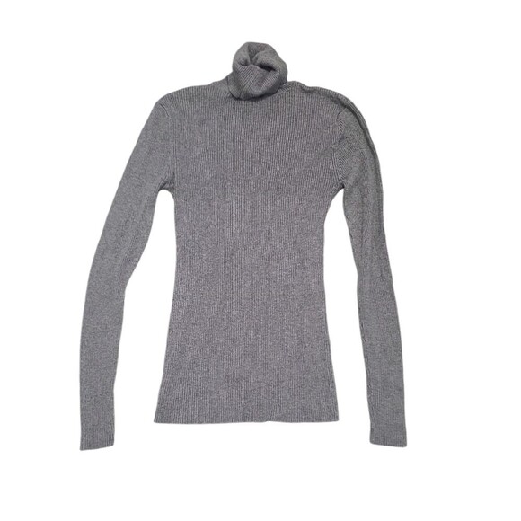 Express Women's Grey ribbed turtleneck size S preppy office career casual - Picture 3 of 10
